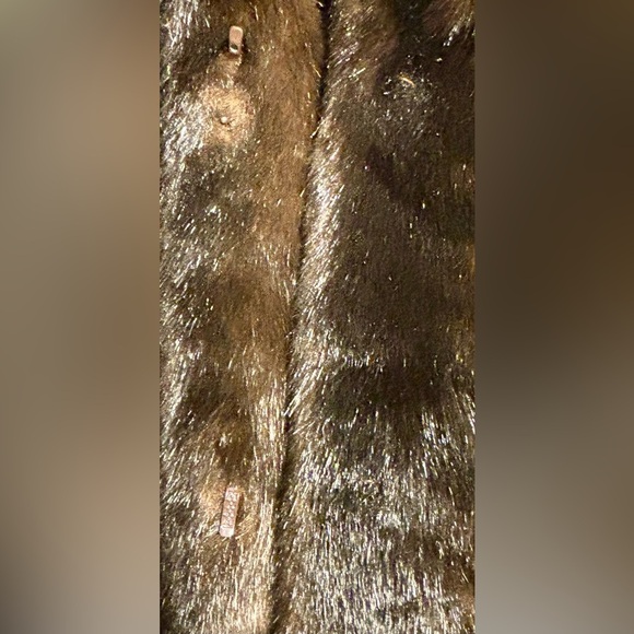 *Vintage* Donnybrook Brand FauxFur Long Hooded Coat Color Dark Brown Size Medium - Picture 6 of 14